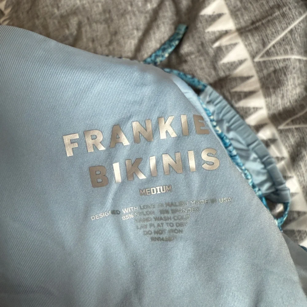 Frankie's Bikinis Aqua Snake Print Set